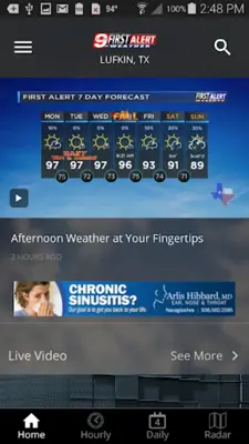 KTRE 9 First Alert Weather android App screenshot 0